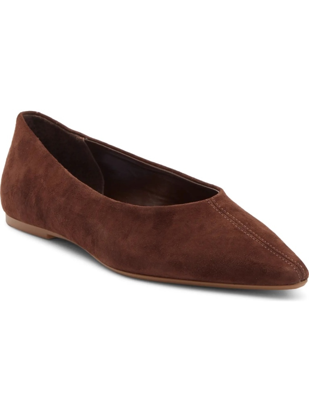 Steve Madden Bekah Pointed Toe Flat Brown Suede Size 7